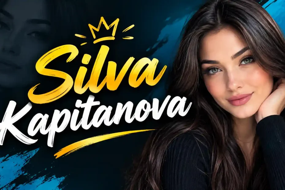 Silva Kapitanova – Portrait der jungen Influencerin mit langen dunklen Haaren und grünen Augen